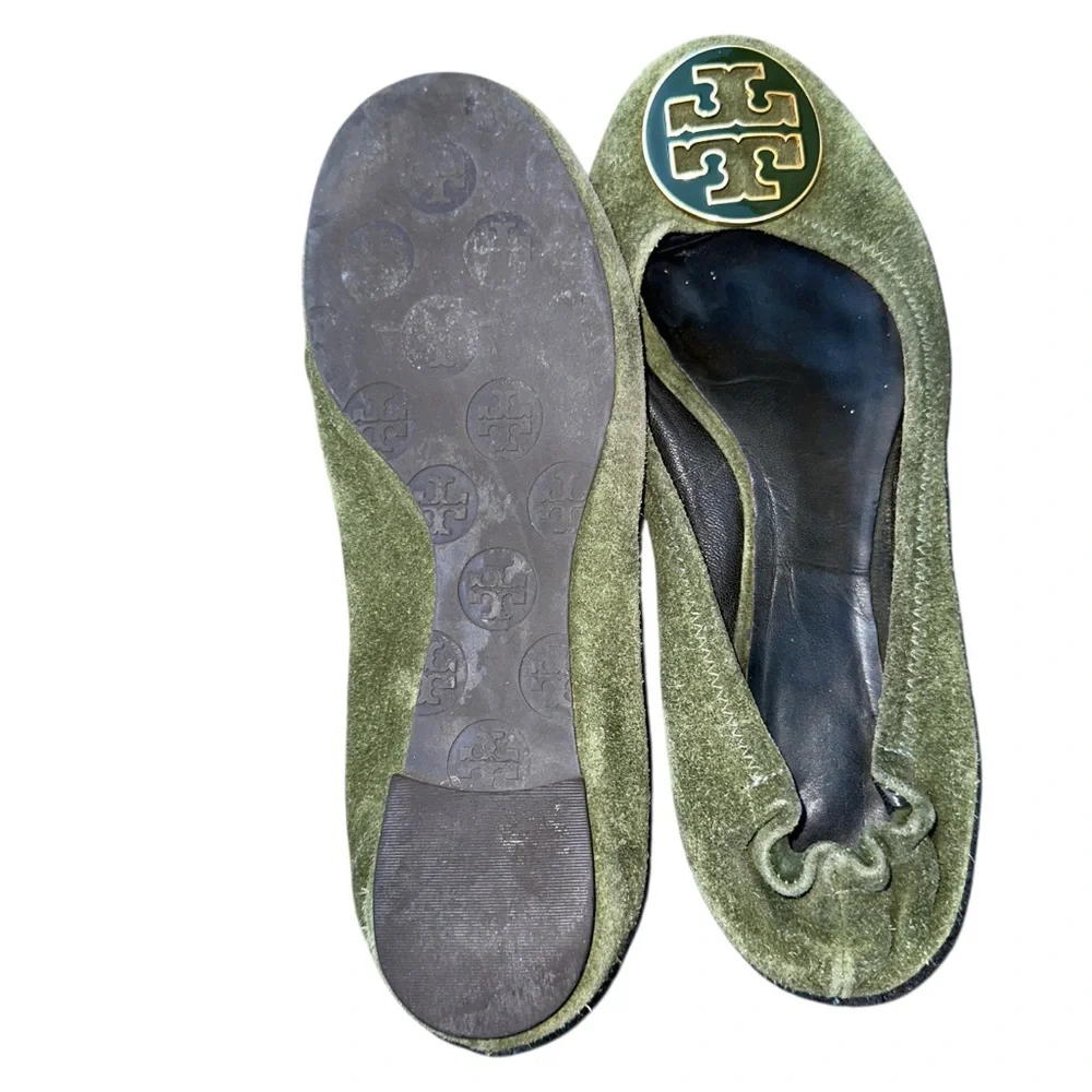 Tory Burch Olive green suede Loafers size 6.5 - Picture 6 of 7